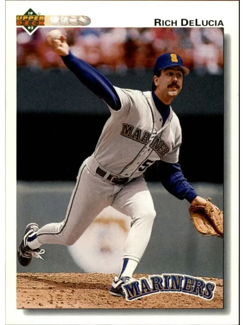 Rich DeLucia 1992 Upper Deck MLB #637 Baseball Card Seattle Mariners
